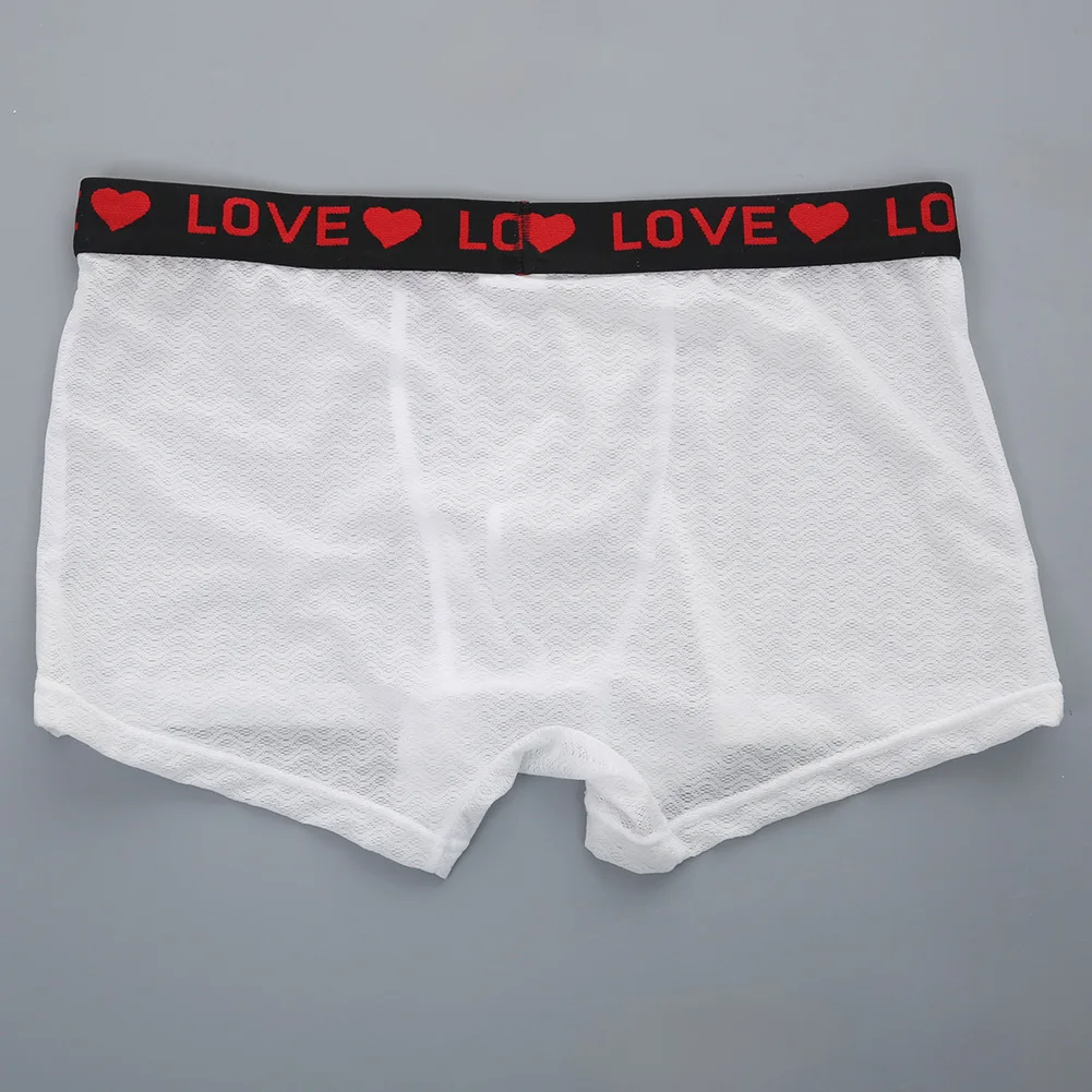 

Men Mesh Translucent Mens Sexy Underwear Solid Boxer Shorts Lace Sheer Lingerie Breathable Trunk Seamless Summer Men's Panties