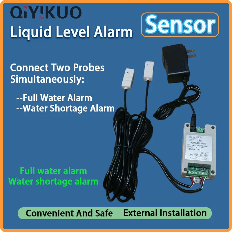 New Non-Contact Liquid Level Sensor Probe Automatic Control Full Water Shortage Alarm Built-In Buzzer