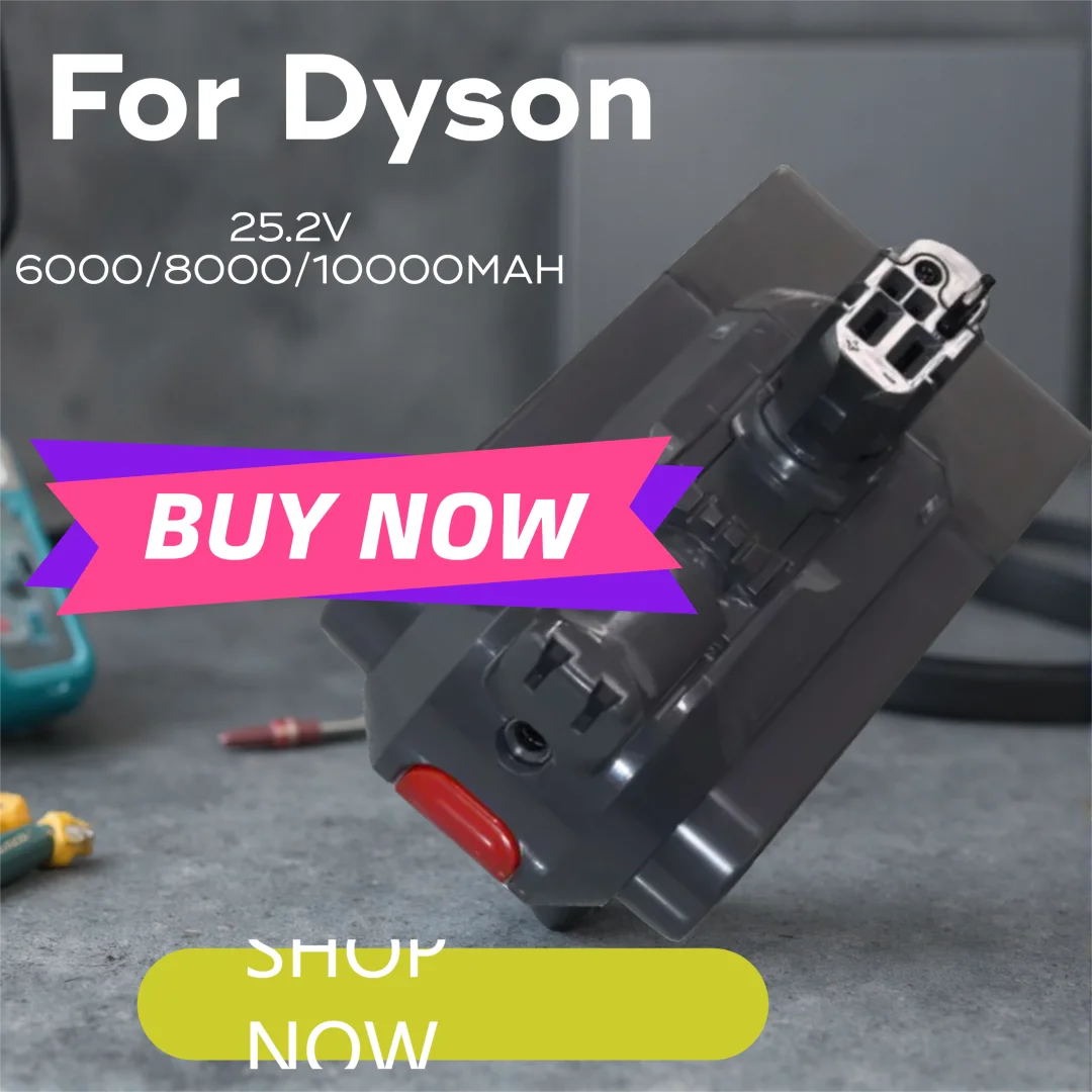 

for Dyson SV15 Vacuum 10000mAh 25.2V Battery For Dyson Torque Drive Extra V11 Complete Extra V11 Fluffy Extra V11 Animal V15