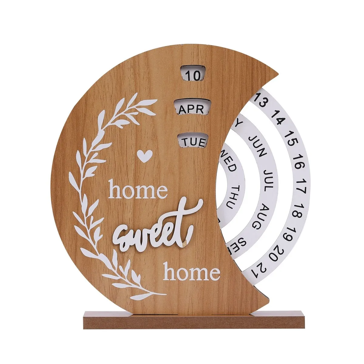 ديكور مستدام، تقويم خشبي للمكتب، ديكور جمالي ساحر، تفاعل عملي #1