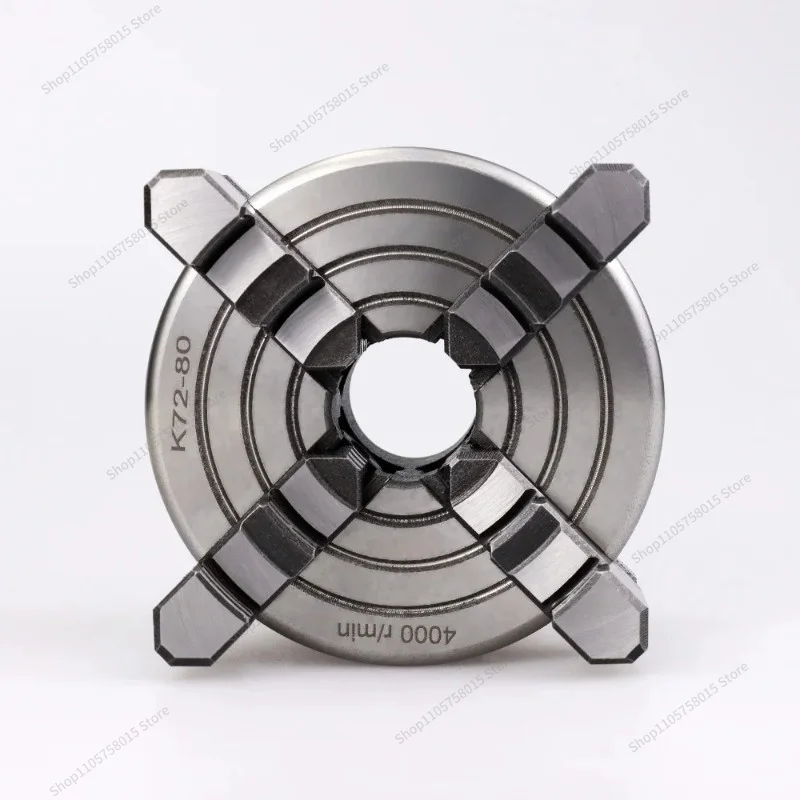 ForK72-80 4 Jaw Independent 80mm(3.15 ft) Lathe Manual Scroll Chuck For Mini Mechanical Lathe With Harden Steel For Wood Process