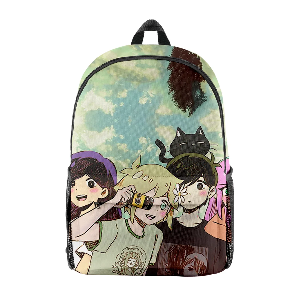 

Harajuku Novelty Cool omori pupil Bookbag Notebook Backpacks 3D Print Oxford Waterproof Boys/Girls Travel Backpacks