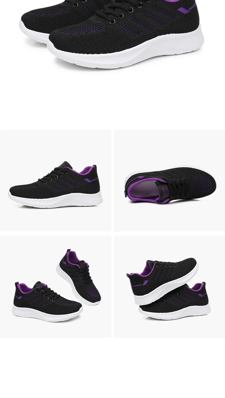 Atmungsaktive Sportschuhe aus Mesh für Damen, leichte und bequeme Sportschuhe mit weicher Sohle, Damen-Schnürschuhe für Freizeitaktivitäten und zum Laufen. – Detail 17