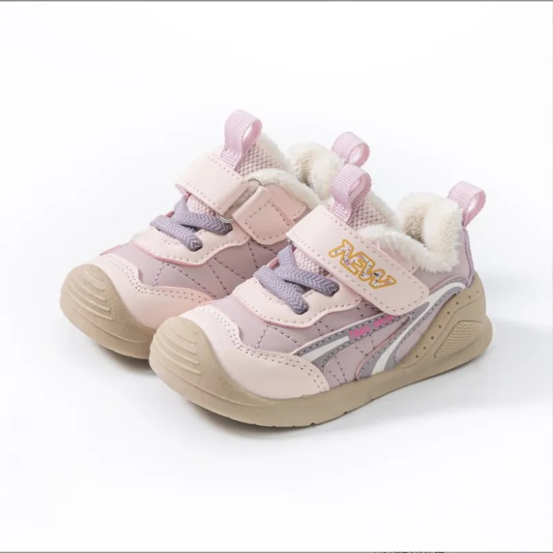 

2025 Winter New Anti Kick Velvet Warm Baby Casual Cotton Shoes Boys' Walking Shoes Wide Head Girls' Infant Sports Shoes 16-26