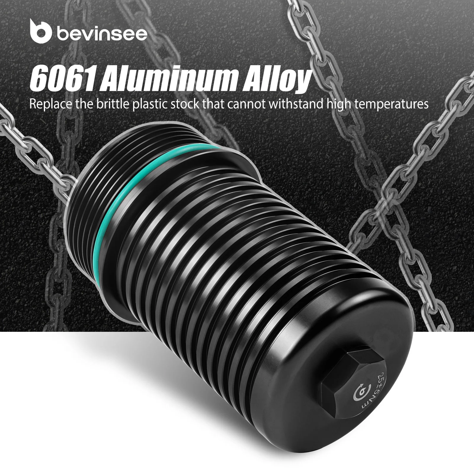 BEVINSEE caixa do filtro de óleo da transmissão para audi rs3 s3 8v ttrs, para vw golf 7 gti/r para golf 8 gti para arteon, substituir 0bh325159