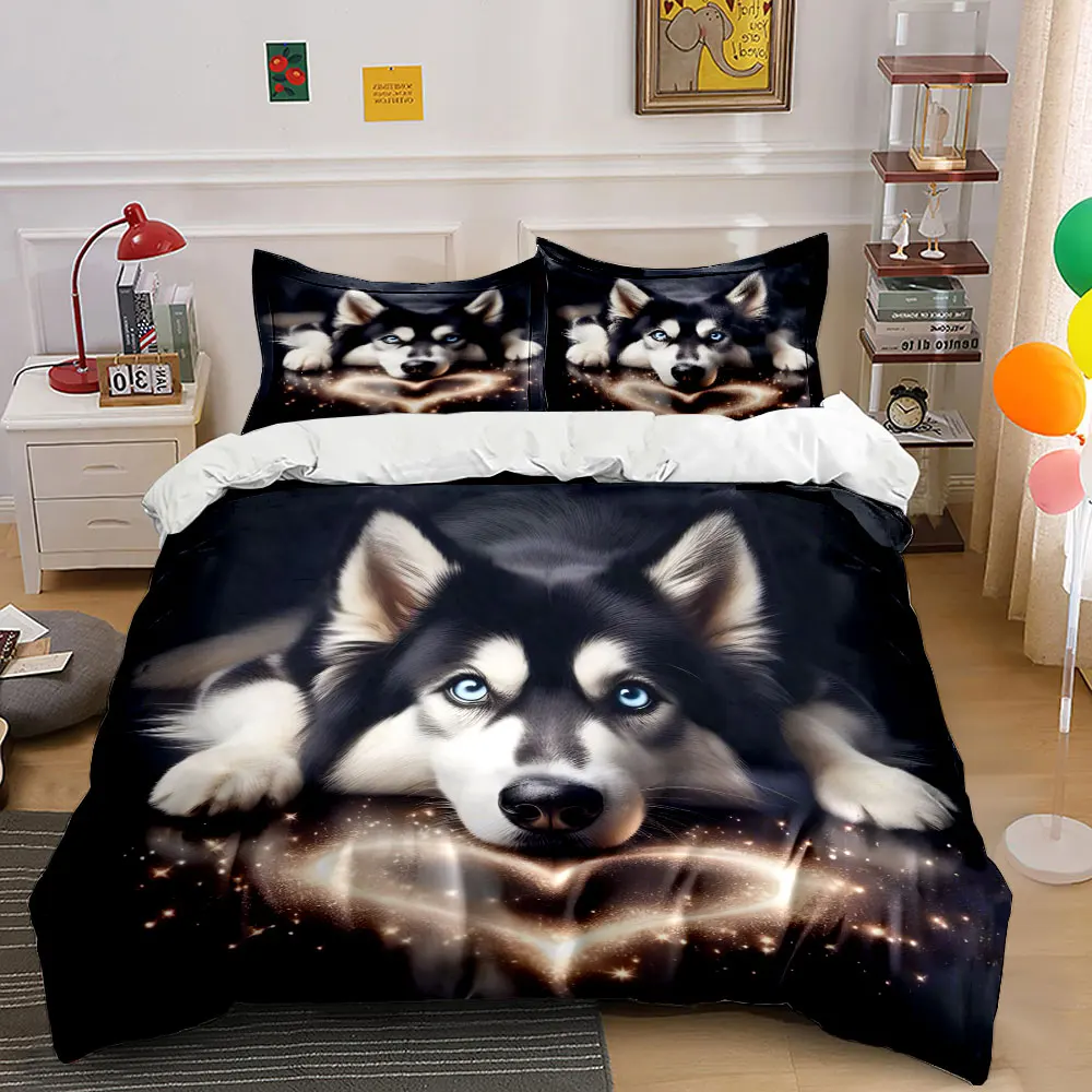 

"Pet-Themed Three-Piece Gift Set" kid's and adults' bedroom decor, Exquisite three-piece bedding set gift