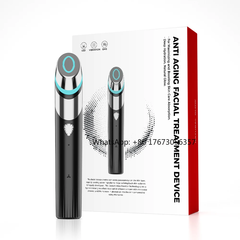 

private label facelift and multi-function device round facial massage face wand anti aging instrument