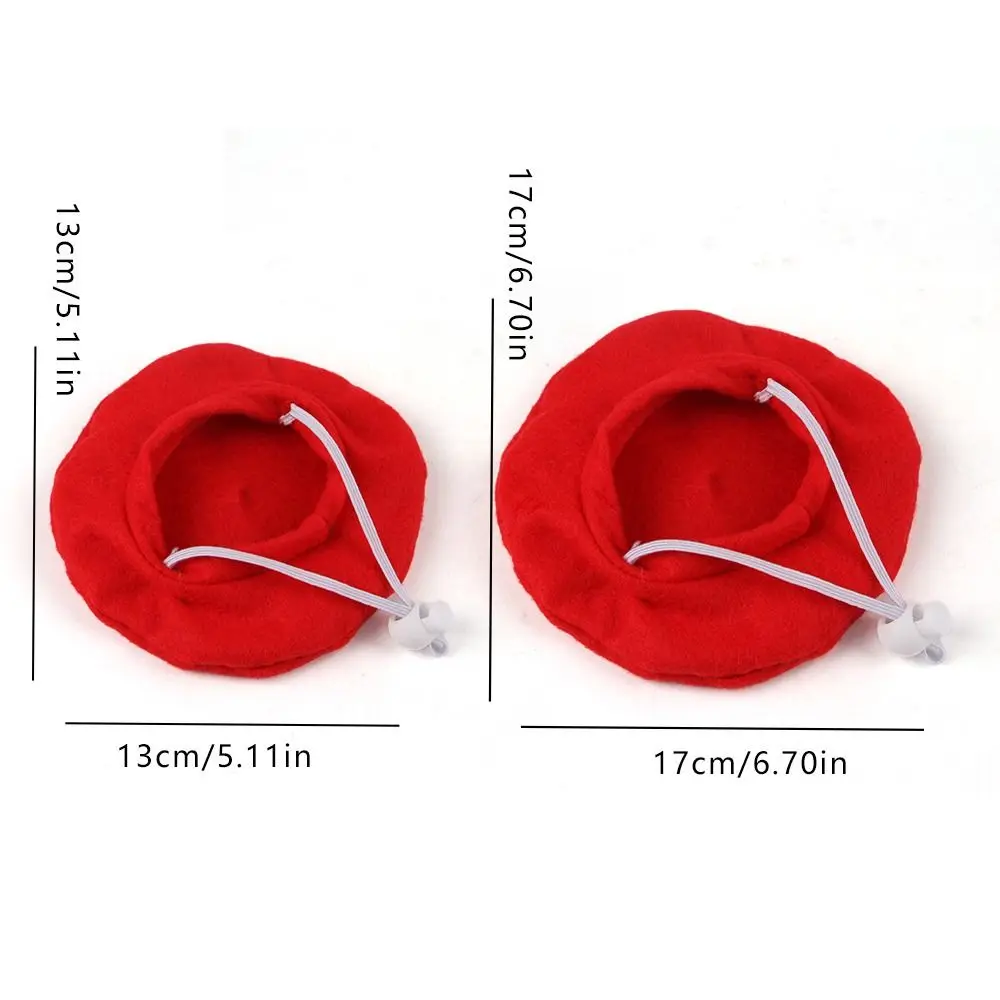 الإبداعية لطيف القط قبعة بيريه أحمر أسود المألوف القط واقية من الشمس قبعة مريحة للتنفس القط الكلب قبعات للكلاب القط #6