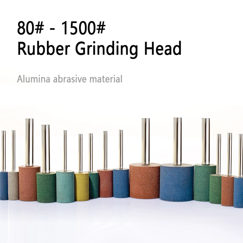 

Цветные эластичные резиновые шлифовальные головки с хвостовиком 3 мм, длиной 30 мм, для пресс-форм - доступны различные размеры зернистости