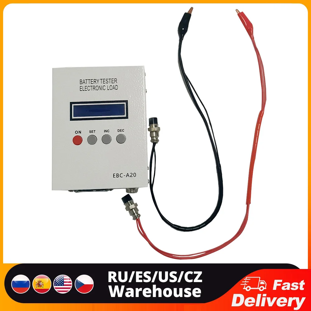 EBC-A20 Battery Tester Electronic Battery Capacity Teste Digital LCD High Power Internal Resistance Testing Meter for Battery