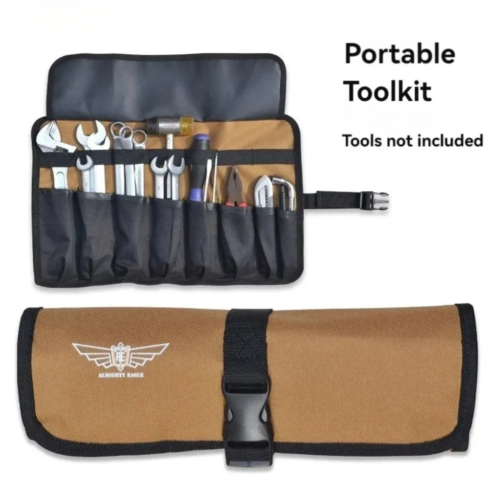 Oxford Cloth Roll Portable Pouch Bag Wrench Tool Foldable Spanner Hammer Camping Pocket Tool Storage Bag Toolkit