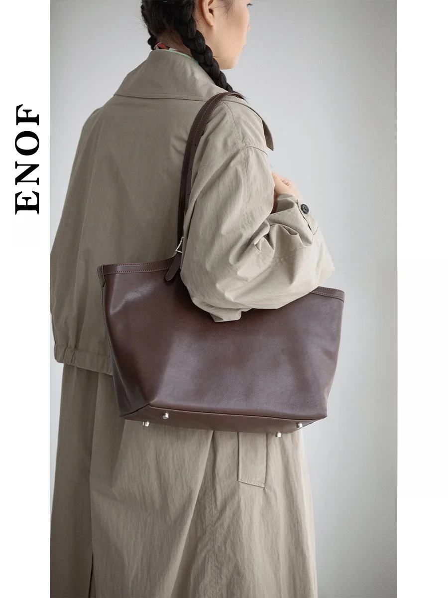 

Vf винтажная сумка-тоут из дубленой кожи, свадебная красная сумка с наклонным крестом, большая сумка из воловьей кожи Capaci, повседневная простая женская сумка