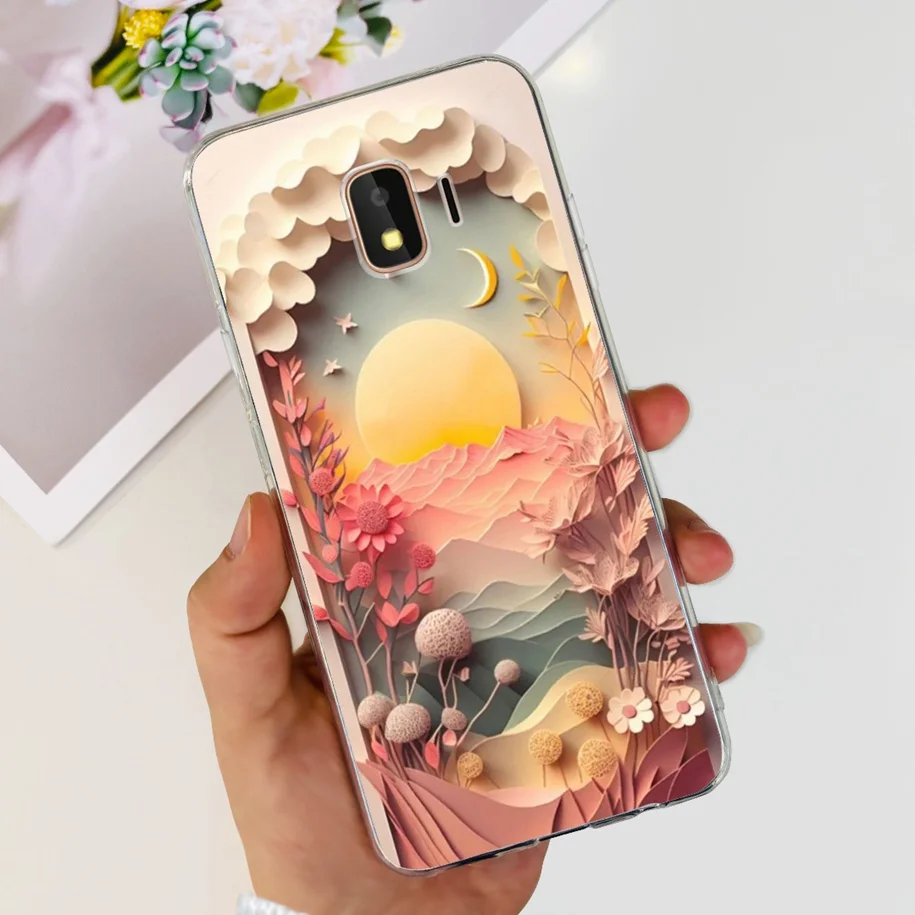 For Samsung Galaxy J2 Core Pro 2018 Case Fashion Flower Cartoon Clear Silicone Soft Cover For Samsung J2Core J2Pro J2 2018 Funda