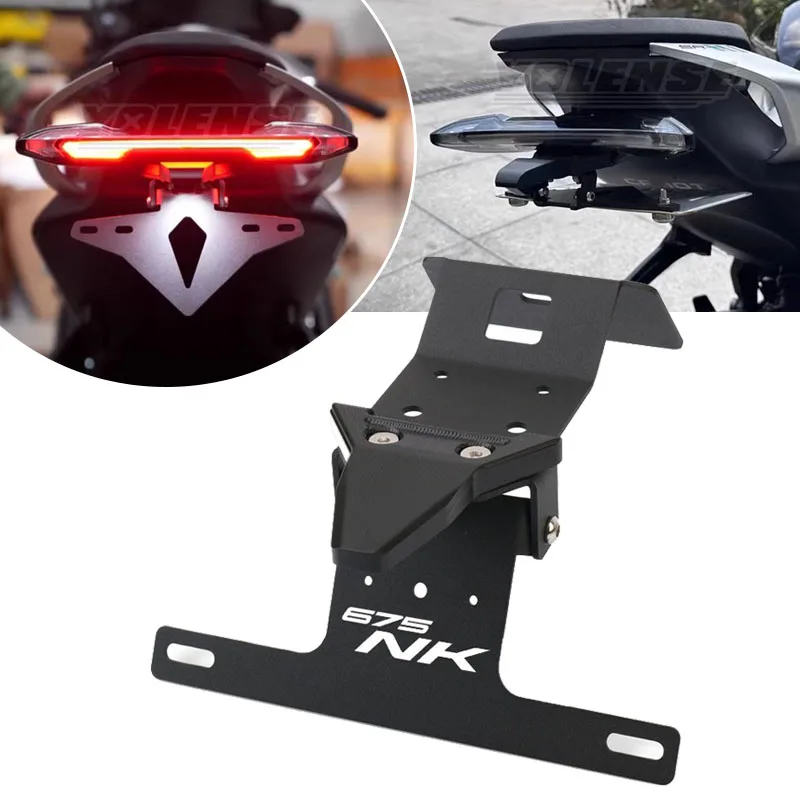 Fit For 675NK 675 NK 675SR 2024 2025 Motorcycle Accessories Rear License Plate Holder Bracket Mount Tail Tidy Fender Eliminator