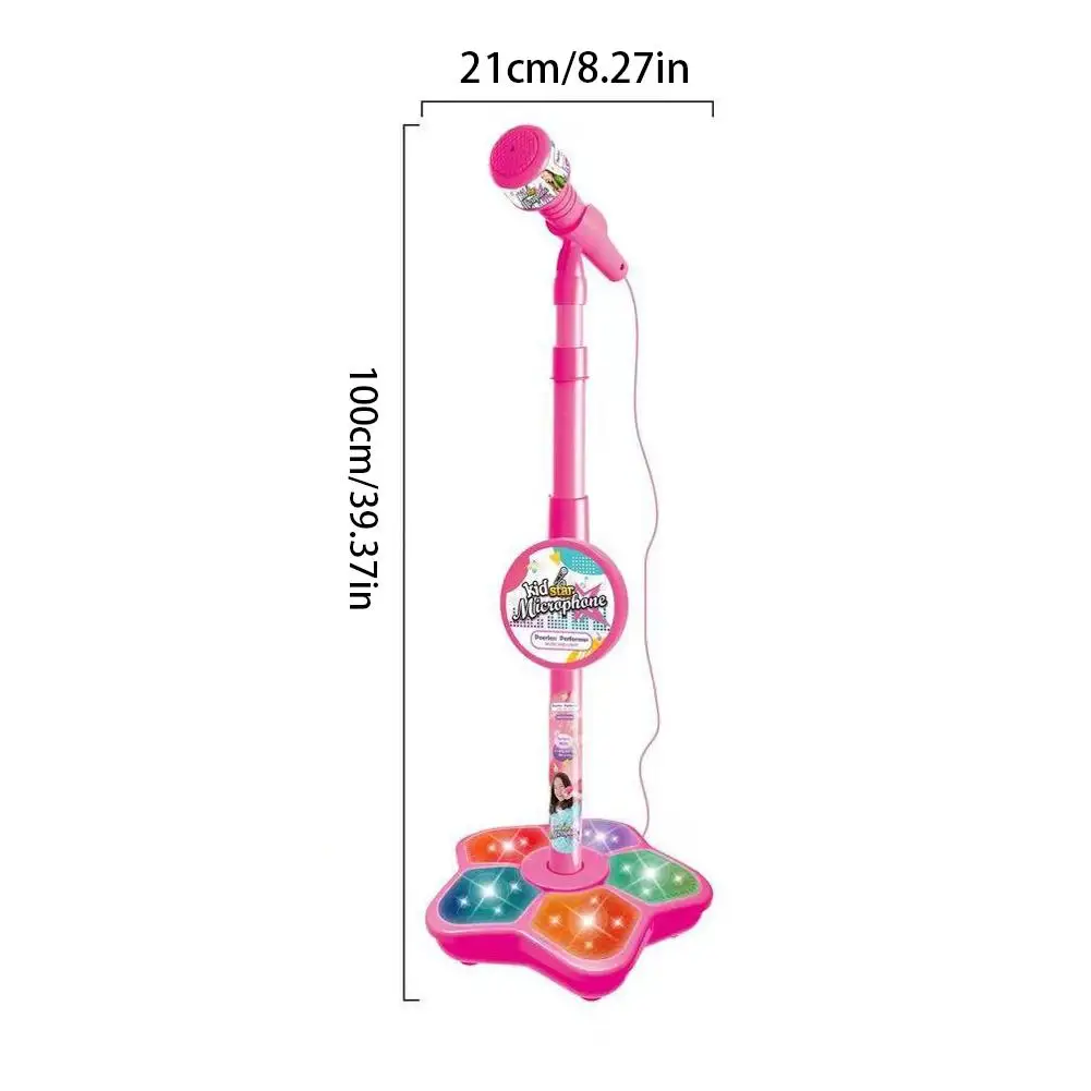 Kinder das All-in-One-Mikrofonständer-Spielzeug, tragbare Kinder-Karaoke-Elektronik, Mikrofon-Gesangsmaschine mit Beleuchtung