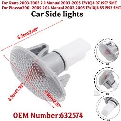 Clear and Visible Side Marker Light Compatible with 206 407 607 C5 Xsara For Picasso BERLINGO Easy Installation 12V