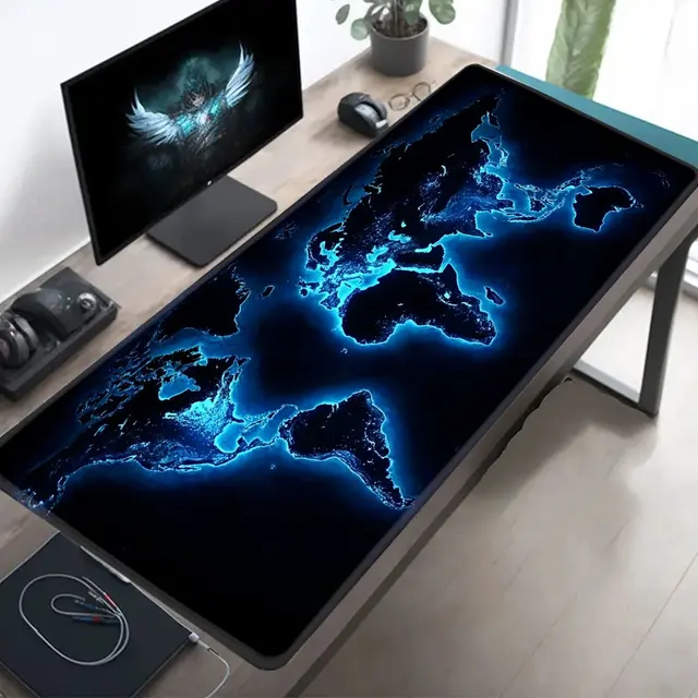 Glow in World Map Mouse Pad Large Computer Office Game Table Mat 90x40 XXL Rubber Non-slip Stitched Keyboard Mats long Desk Pads Glow in World Map Mouse Pad Large Computer Office Game Table Mat 90x40 XXL Rubber Non-slip Stitched Keyboard Mats long Desk Pads