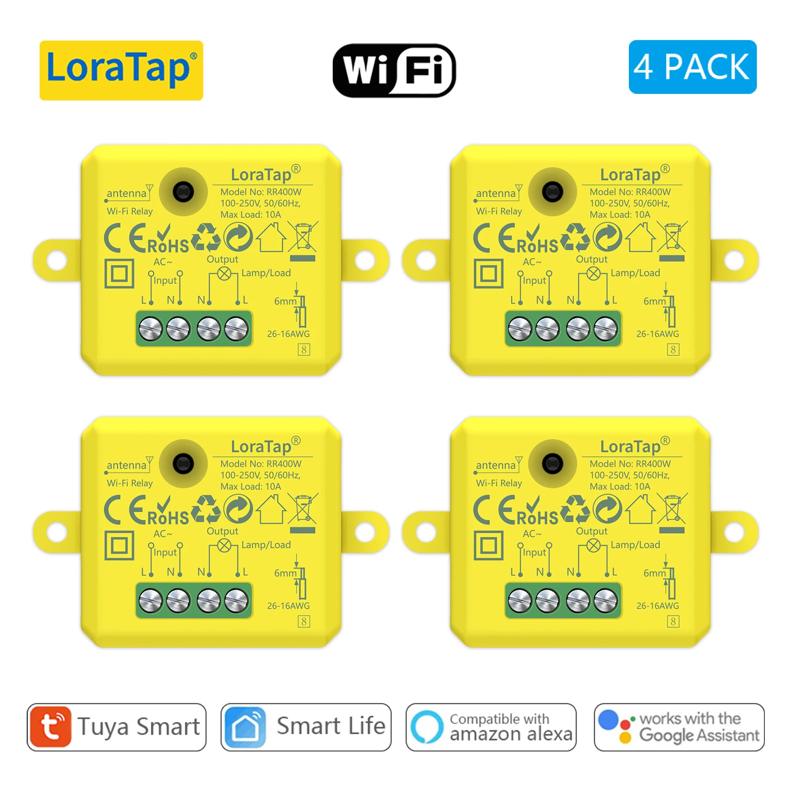 4 PACK Yellow