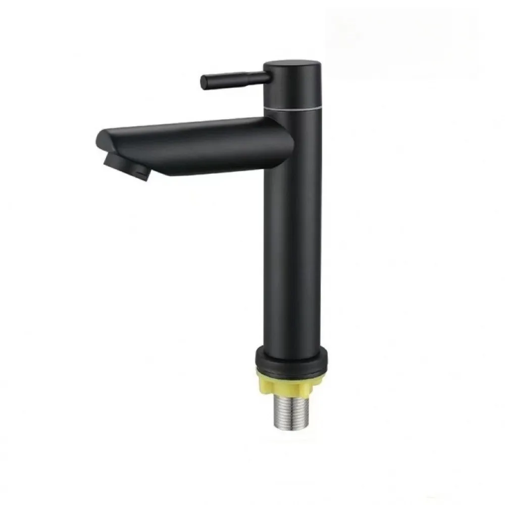 

Sink Tap Bathroom Basin Faucet Single Handle Deck Mounted Stainless Steel Water Tap Anti-Leakage Rust-proof Bathroom Faucet