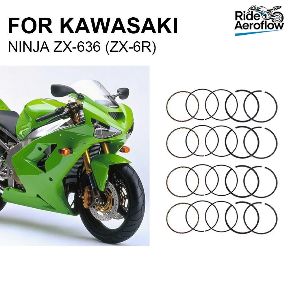 

Suitable for Kawasaki ZX636 ZX-636 636 ZX-6R ZX-6 Motorcycle Engine Piston Rings STD 2002-2004 2007-2012 2013-2018