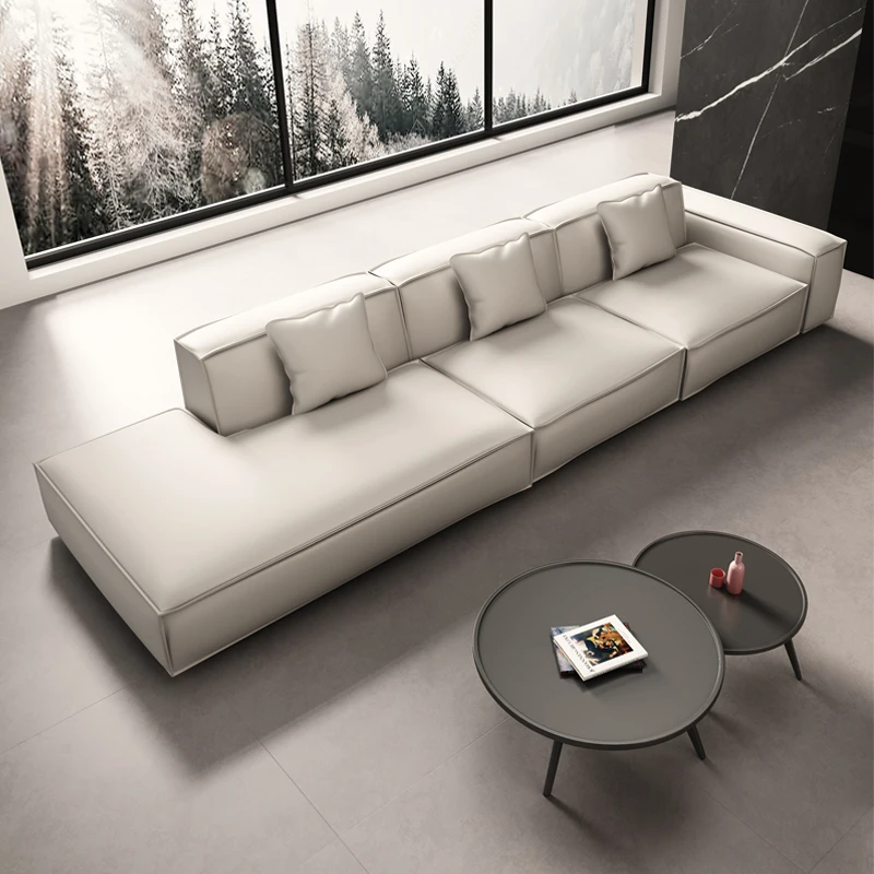 Italian minimalist tofu block latex sofa living room modern light luxury technology cloth module High Quality