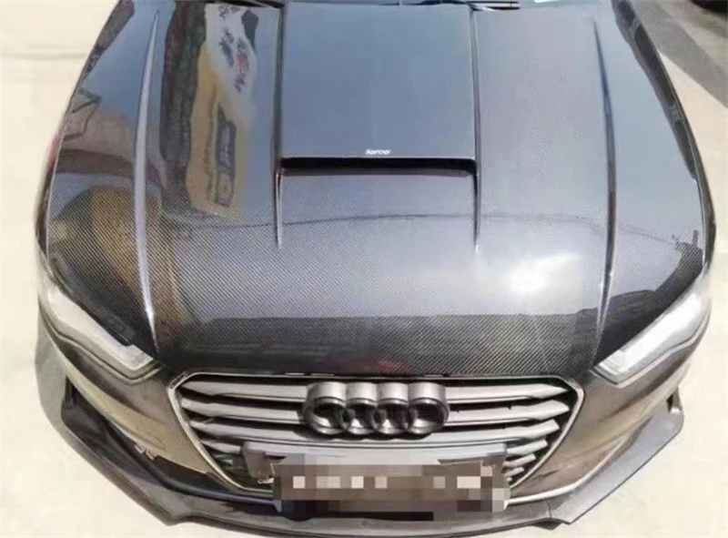 لأودي A3 S3 RS3 2013 2014 2015 2016 2017 2018 2019 ReaI ألياف الكربون الجافة محرك غطاء محرك السيارة مجموعة غطاء