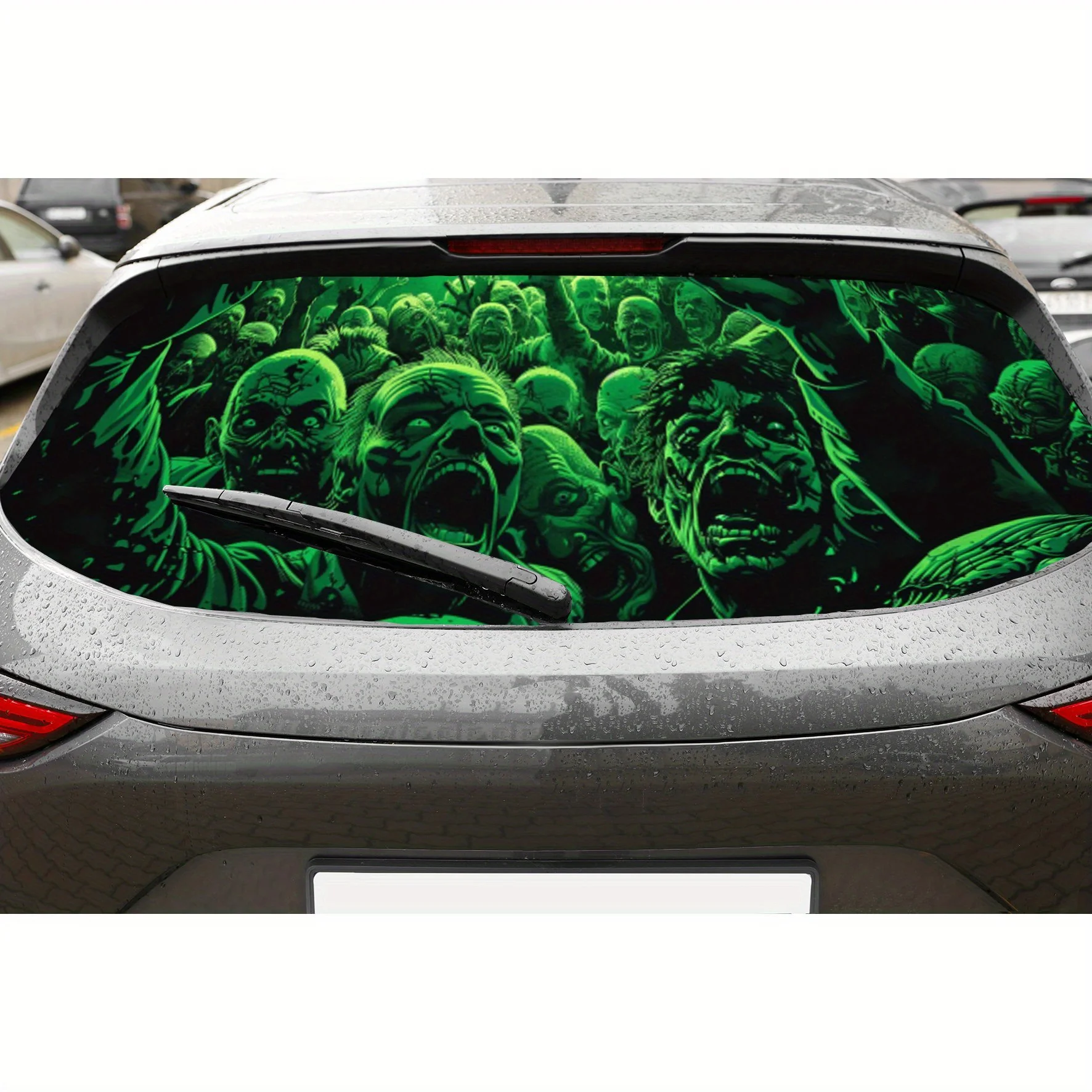 

Zombie Horde PVC Perforated Car Vinyl Wraps, Durable Car Rear Windshield Sticker, Waterproof Car Rear Window Decal, Privacy Enha