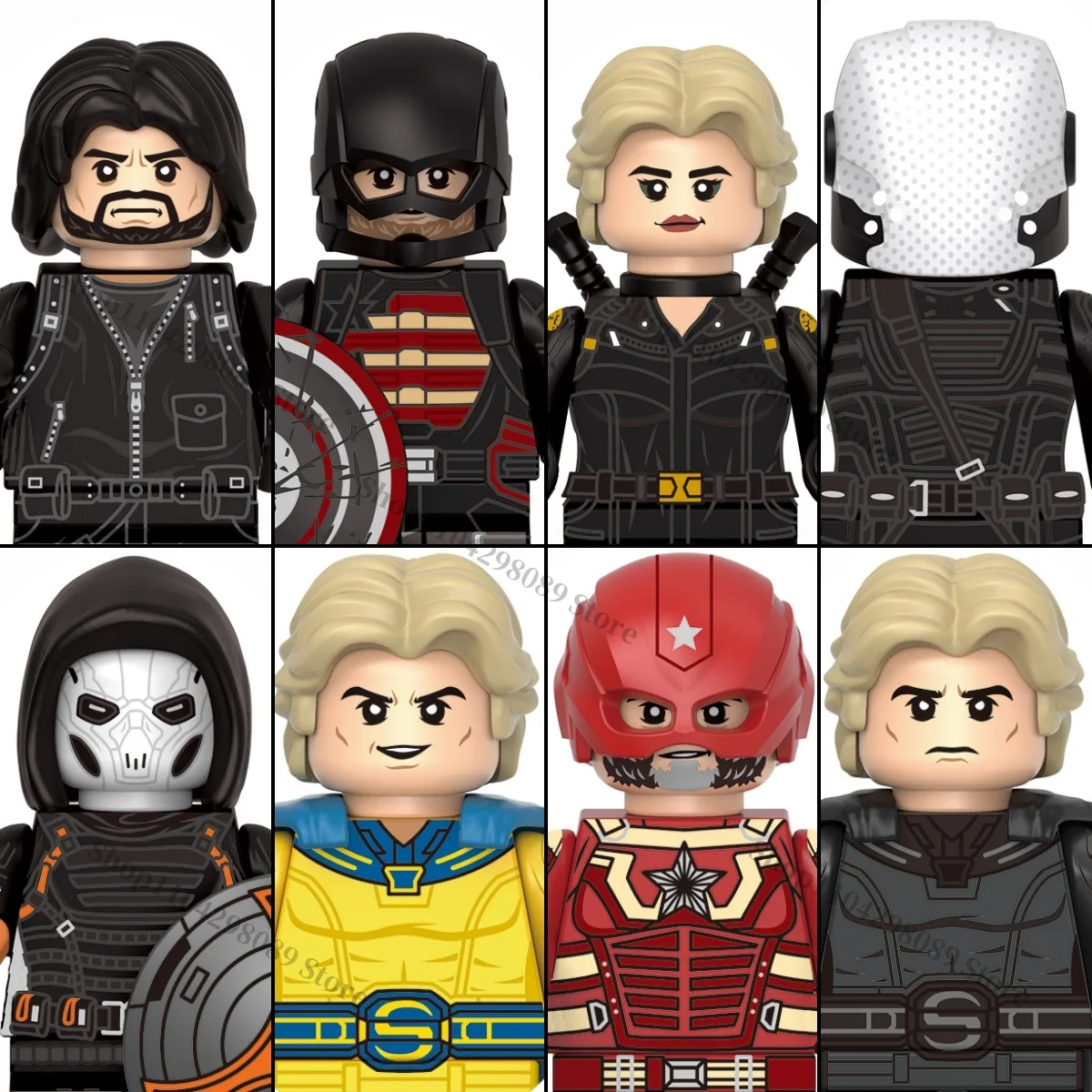 

Marvel G0143 anime characte U.S.Agent Taskmaster Ghost building blocks children's mini brick toys holiday birthday gifts