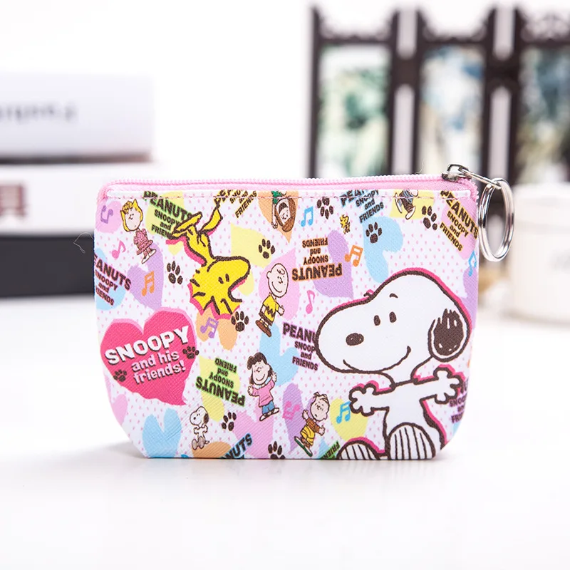 Cartoon Snoopy Pencil Case Cute PU Leather Pen Box portamonete Kawaii cancelleria Pen Bag scuola forniture per ufficio regalo per bambini