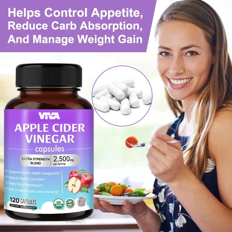 خل التفاح + كبسولات سينمون سيلان - إزالة السموم، حرق الدهون، إدارة الوزن، السموم، قمع الشهية، دعم الطاقة