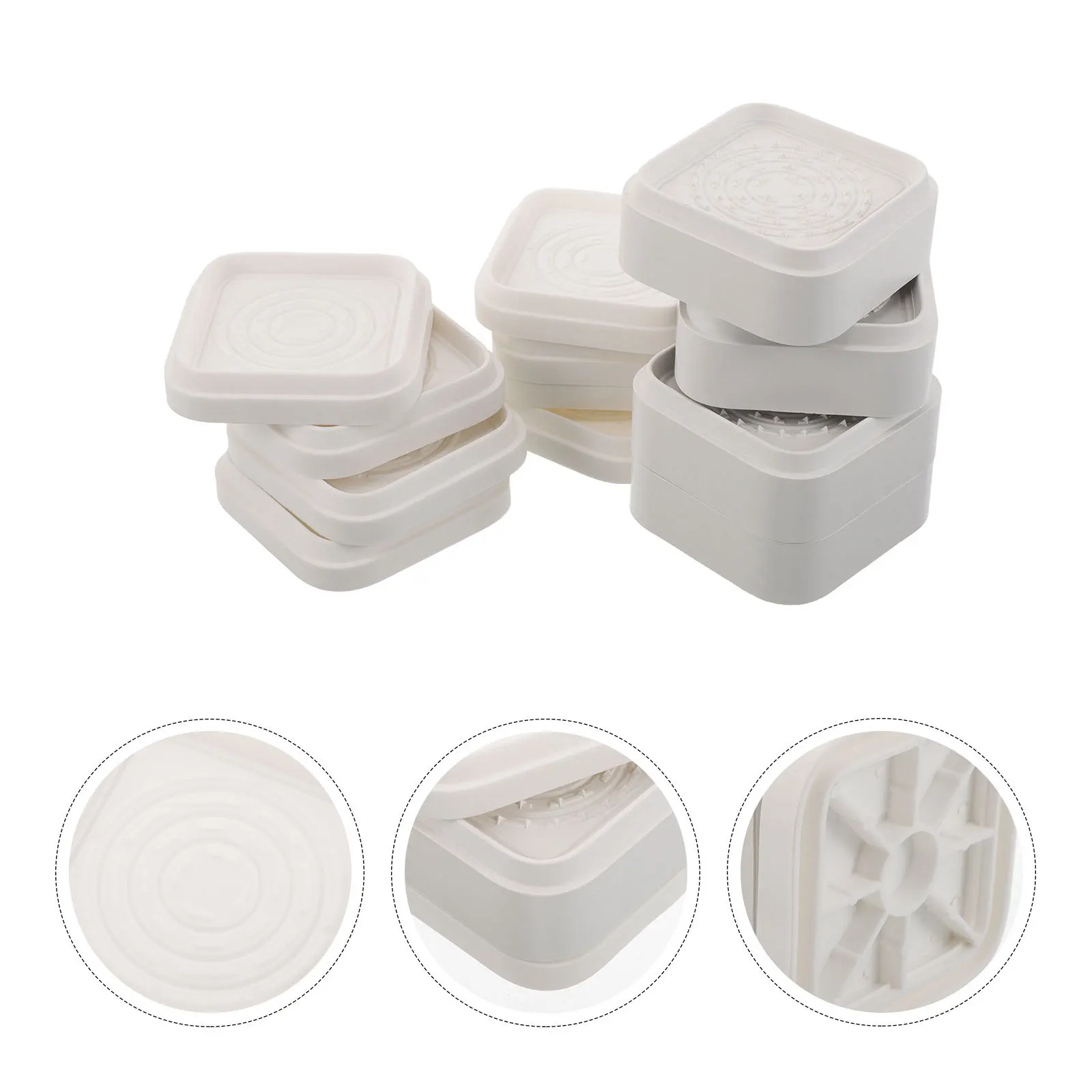 

4pcs Washing Machine Anti Vibration Mat 3.14X3.14X2.04 Inch Noise Reduction Pad For Washer Dryer Floor Protection Shock