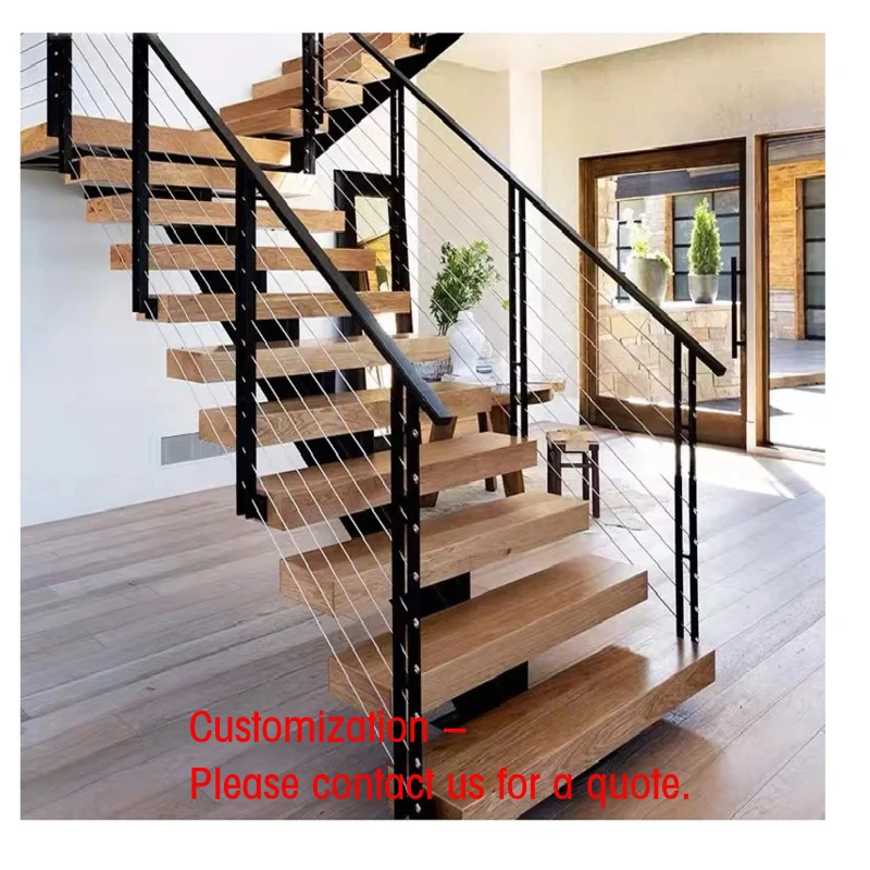 custom.TAKA Foshan Factory Apartment Ultra Modern Metal Staircase with Wood Tread Design Exterior Mono Staircase