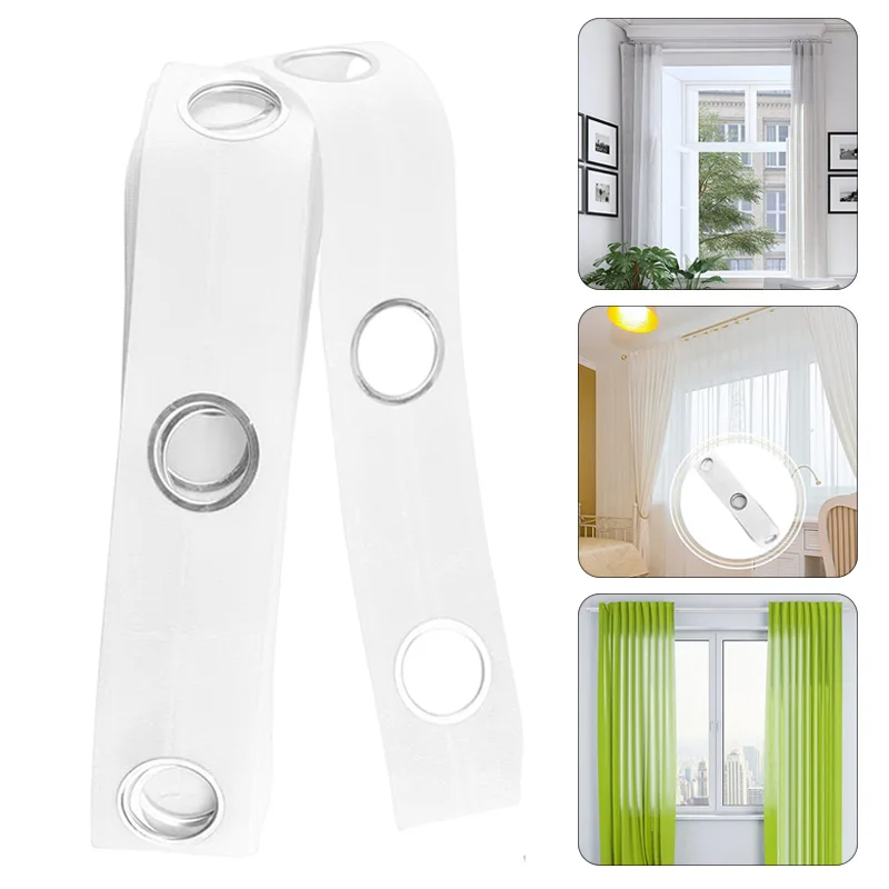 10M/15M Eyelet Curtain Tape Curtain Heading Grommet Top Tape Transparent Ring Header White Tape DIY Curtain Accessories