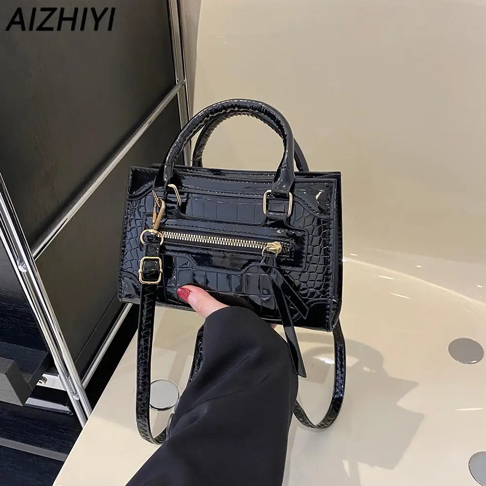 Crocodile Y2K Luxury Designer Bag for Women Tote Bag Brand Handbags PU Leather Shopper Bag Ladies Top Handle Crossbody Bag Purse