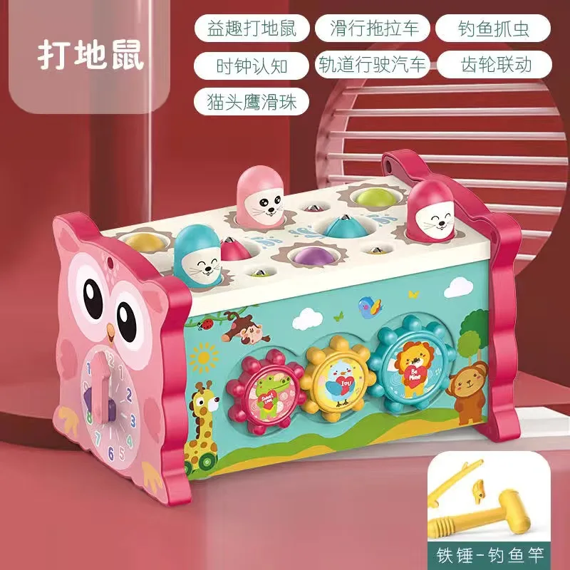 Whack-a-Mole Musica Giocattoli educativi per la pesca Giochi multifunzionali Formazione interattiva Giocattolo per bambini Puzzle Gioco di pesca 6 IN 1