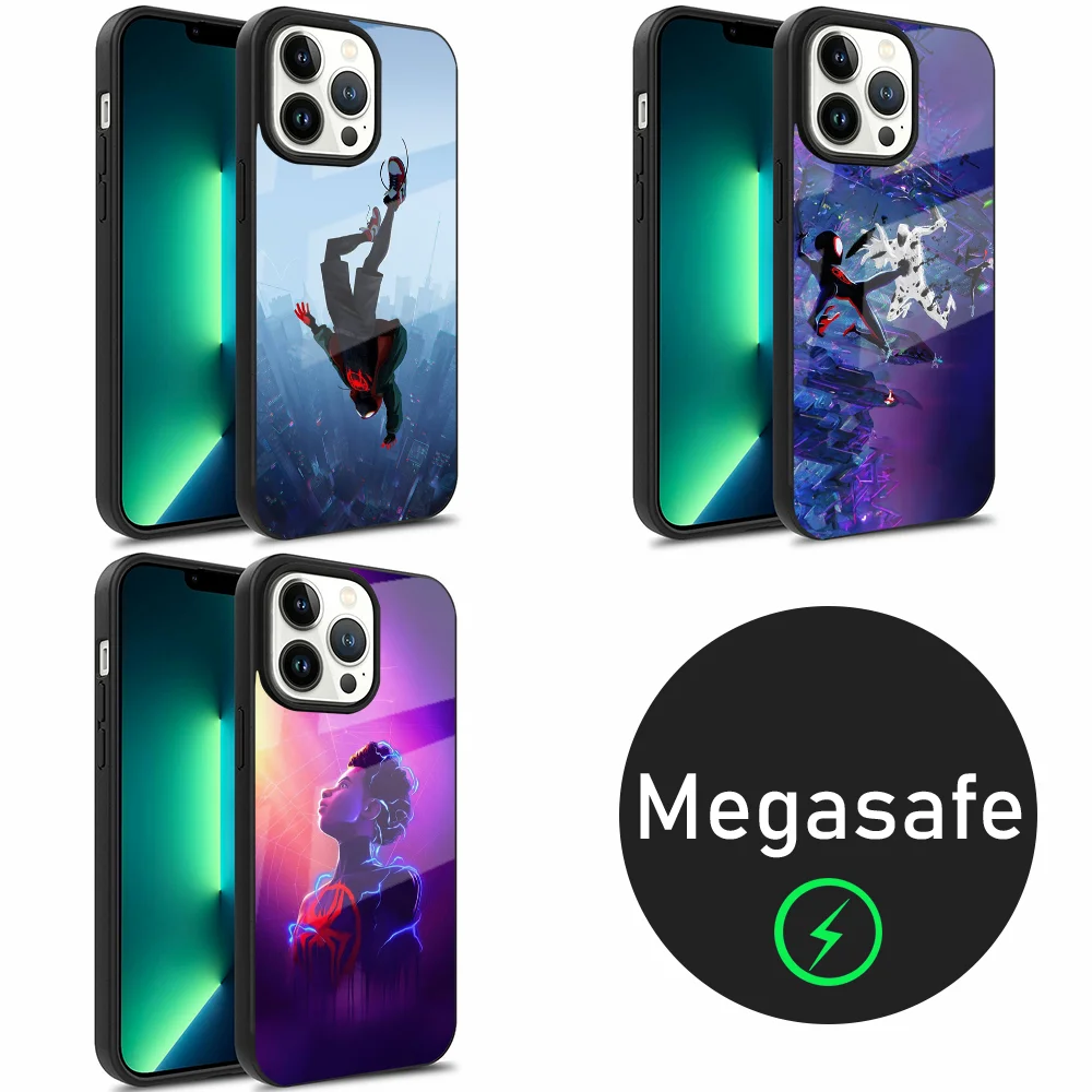 

Miles Morales S-SpidermanS Phone Case For iPhone 16,15,14,Plus,Pro,Max Magsafe Magnetic Wireless Charging