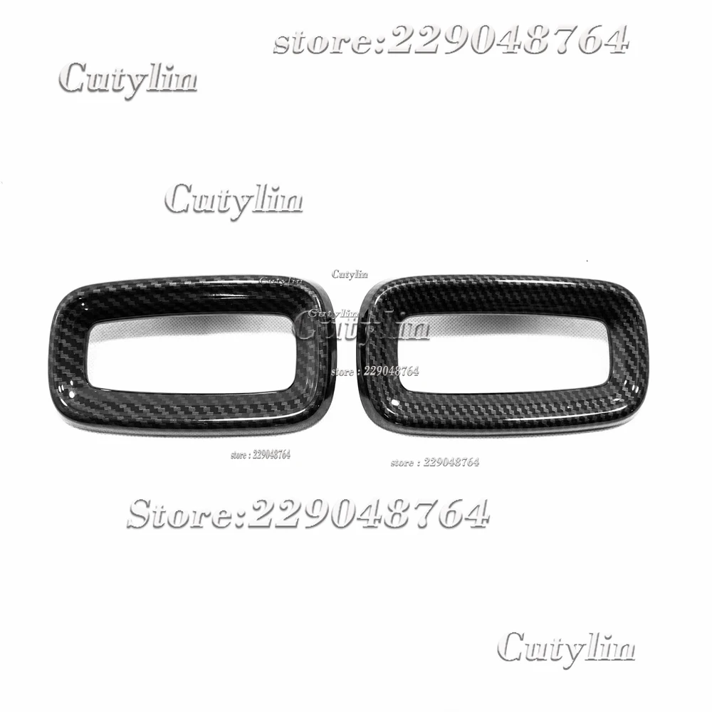 Cubiertas de molduras de manija de puerta interior de fibra de carbono negro para Volvo XC40 2019-2021 visibles desde el lado posterior