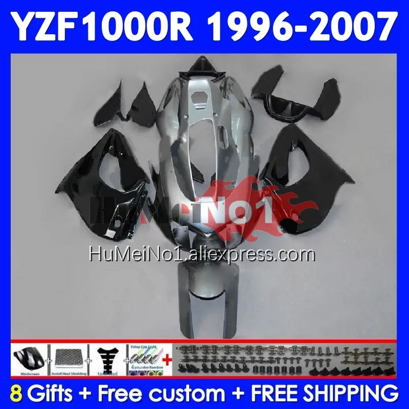 Thunderace For YAMAHA YZF 1000R YZF1000R 96 97 98 99 00 01 354No.32 YZF-1000R 2002 2003 2004 2005 2006 2007 Blk silver Fairing