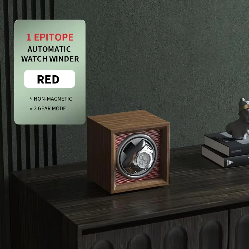 IBBETON Luxusmarke Holz Uhrenbeweger High-End 1-Slot Automatikuhren Box mit Mabuchi Moto Uhrenschrank Uhr Aufbewahrungsbox 3