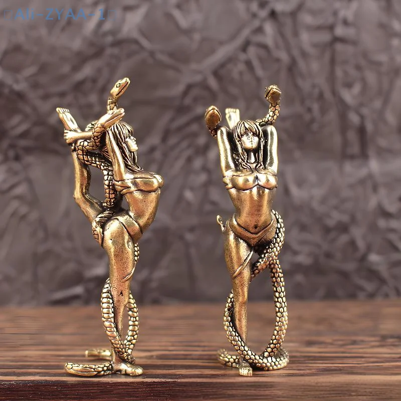 【ZYAA-1】 حلي أثاث من النحاس الصلب للنساء والأفعى مكتب غرفة المعيشة والشاي والحيوانات الأليفة مصنوعات نحاسية زخرفة منمنمة برونزية