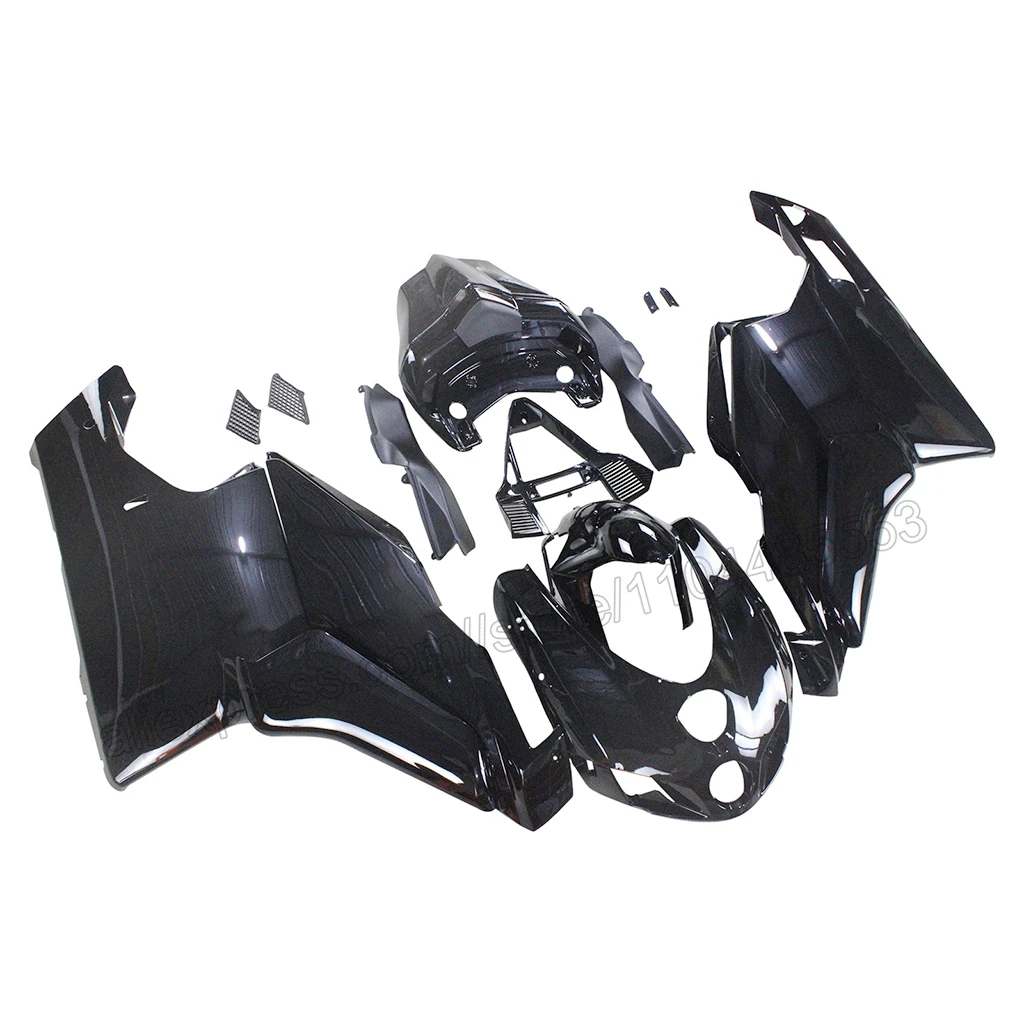 Full ABS Motorcycle Fairing Body Kit Fit Ducati 749 999 2005-2006 Durable Street Riding Panels | Gloss Metallic Black