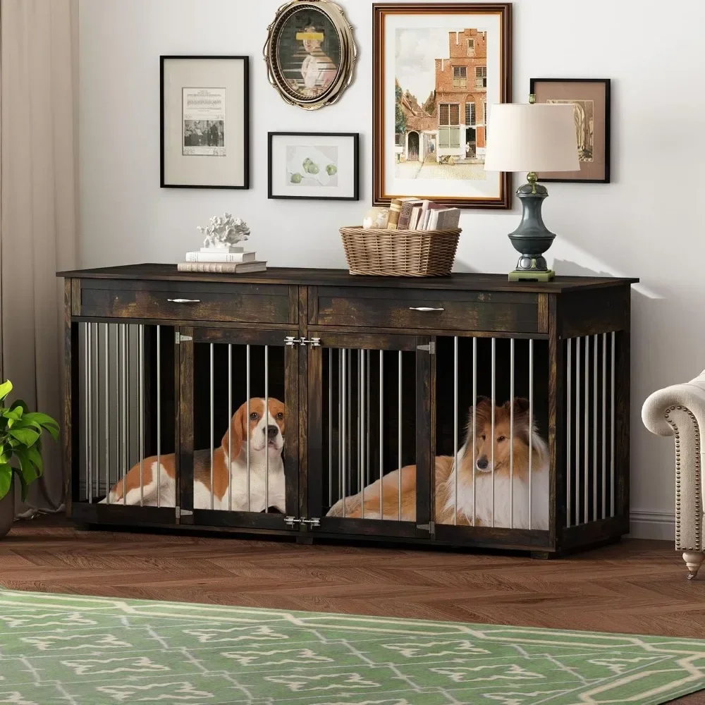 Dog Crate Furniture for Large Medium Dogs, 72