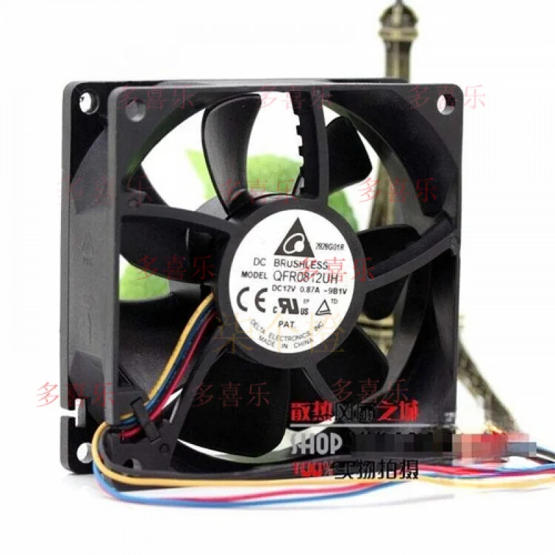 ZMZM    for  QFR0812UH 9CWCH-A00 12V 0.87A 8CM 4-wire PWM speed regulation chassis fan #W1