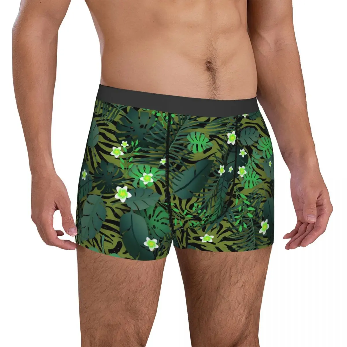 Elegant Floral Underwear Modern Flowers 3D Pouch Trenky Boxershorts Printed Shorts Briefs Soft Males Underpants Big Size 2XL