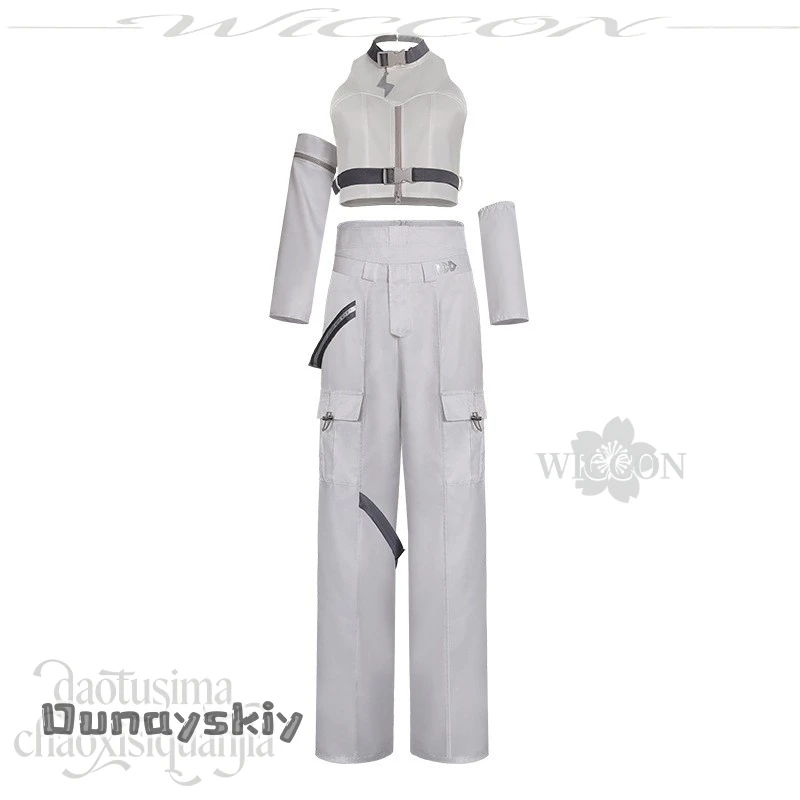 Kisekiya@Luka Cosplay Anime Game Project Sekai アクセラレイト Costume Idol White Uniform Sleeveless Crop Top Y2K Fashion Pants Wigs