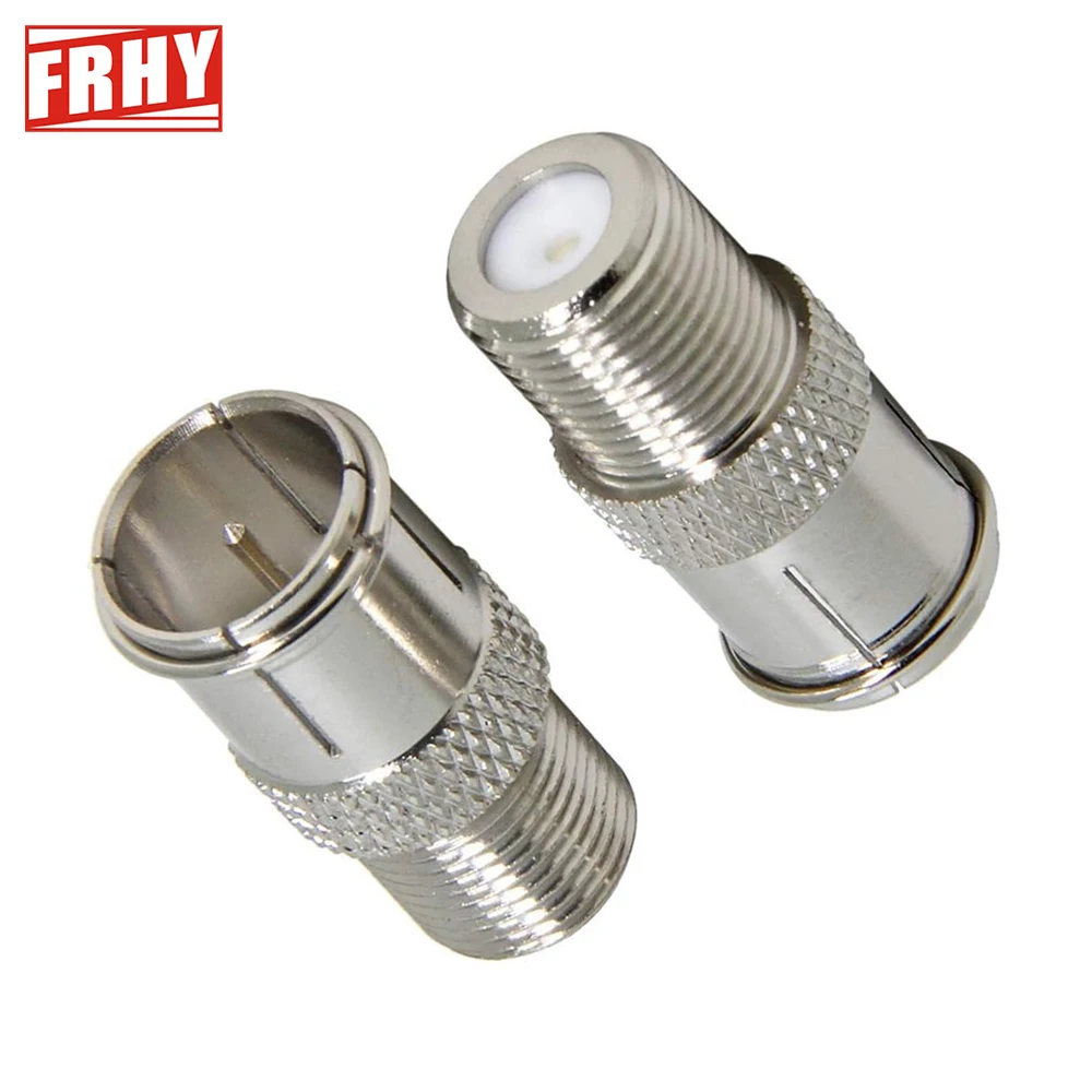 10PCS F-Type Male to Female Push-On Coax Quick Connect Adapter Tool-Free Connector for TV, Antenna, RV Satellite & Coaxial Cable