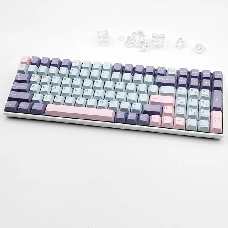 126 Keys Cherry Keycaps for MX Switches GMK67 GMK87 Gaming Mechanical Keyboard ISO Layout Minimalist Key Caps Keyboard Keycaps