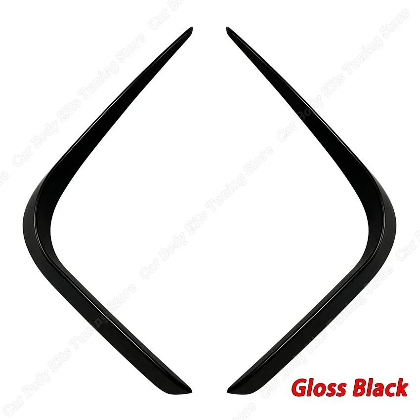 Gloss Black Car Front Bumper Lip Side Spoiler Fog Lamp Frames Cover Grille For BMW X5 G05 M Sport 2019-2022 Body Kits Splitter