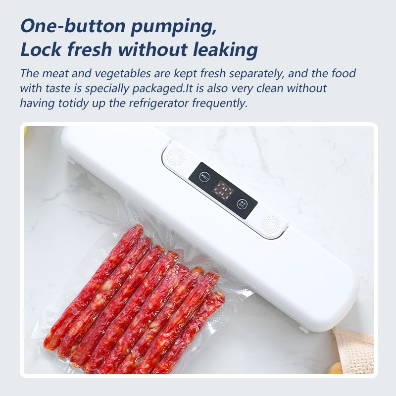 Máquina automática de envasado al vacío para el hogar, sellador de alimentos con enchufe estadounidense, 1 unidad