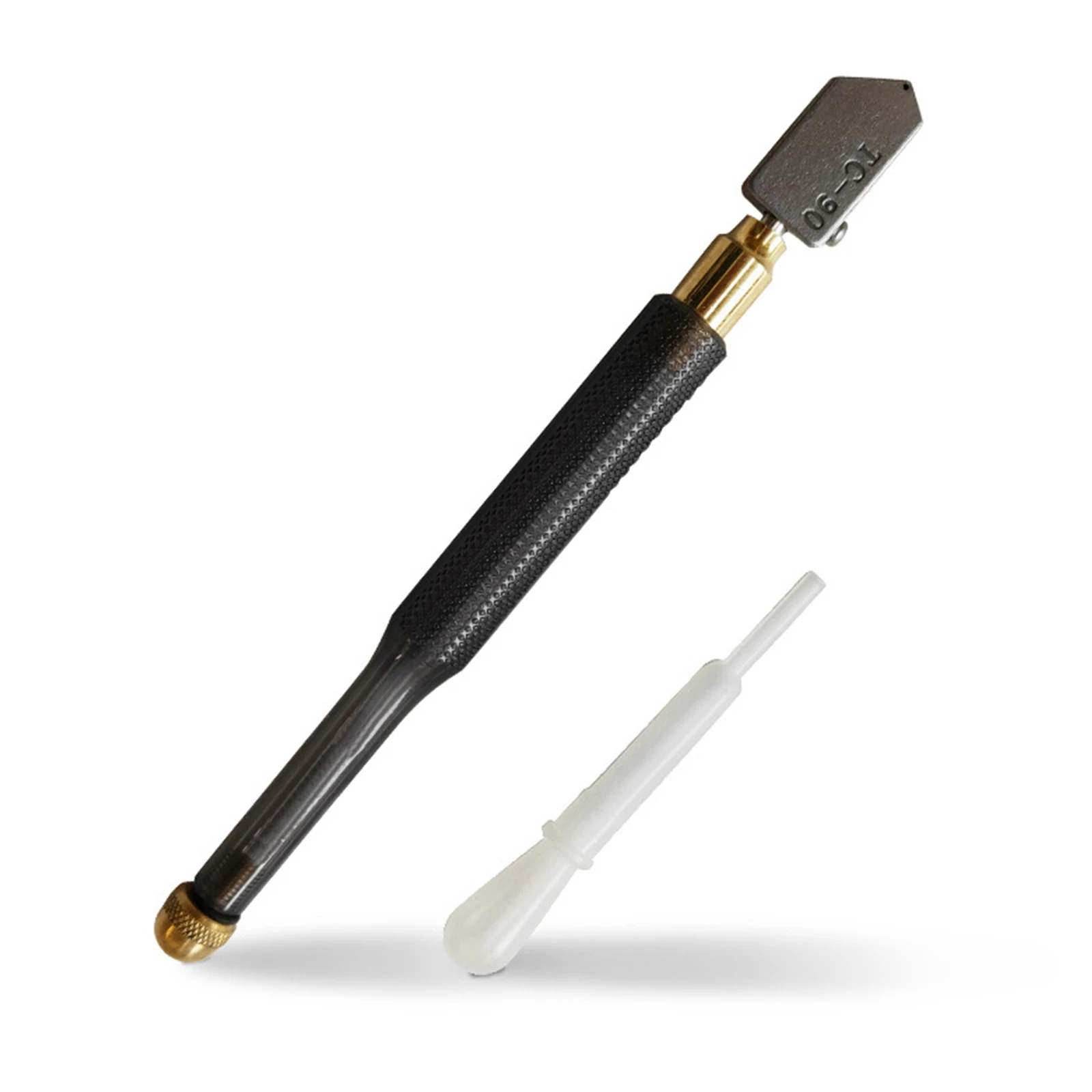 TC-90 Glass Cutter Diamond Cutting Head Self-oiling Steel Blade 2-8mm Anti-slip Handle Manual Cutting Tool